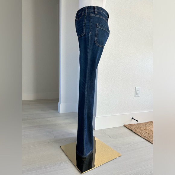 Veronica Beard Beverly Skinny Flare High Rise Dark Vintage Denim Jeans Womens 25 - Picture 7 of 11